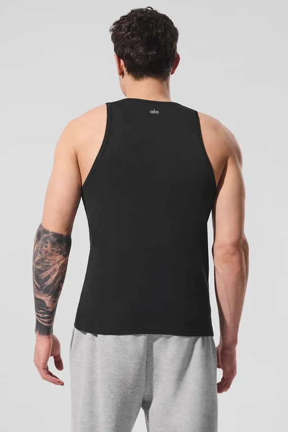 Everyday Modal Rib Top – Schwarz
