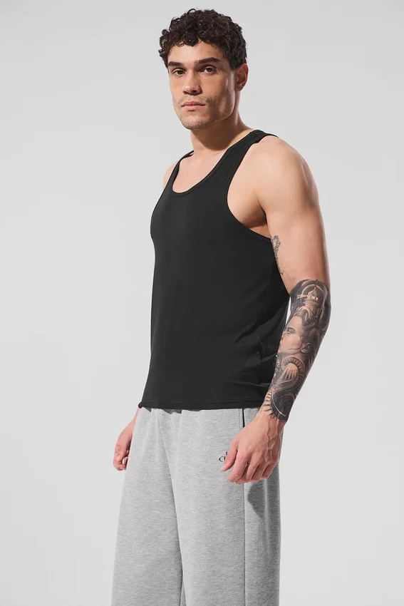 Everyday Modal Rib Top – Schwarz