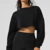 Extrem kurzer Pullover – Schwarz