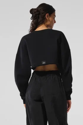 Extrem kurzer Pullover – Schwarz