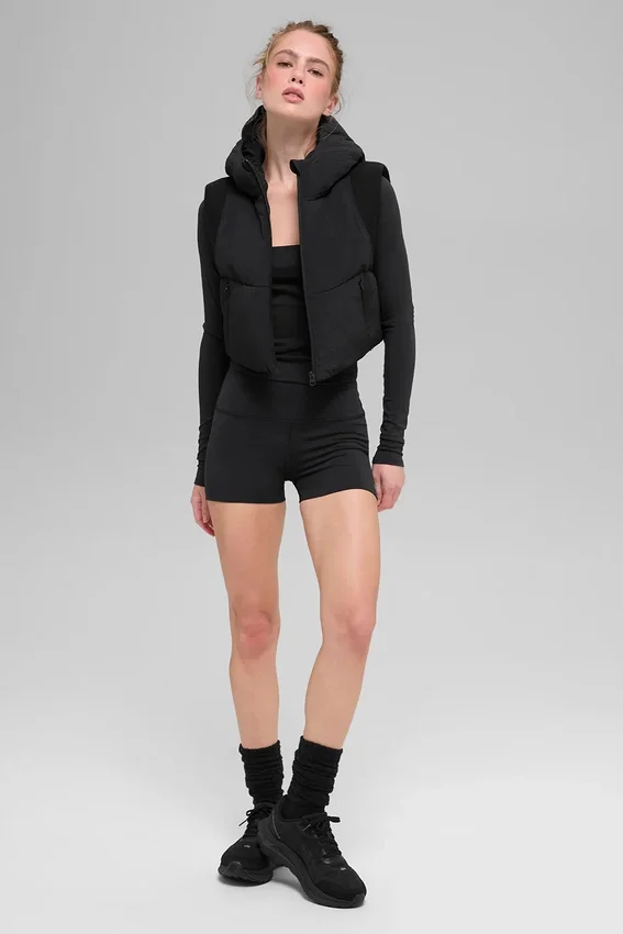 Fast Lane Puffer-Weste – Schwarz