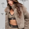 Faux Fur Allure Jacke – Oat