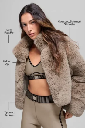 Faux Fur Allure Jacke – Oat