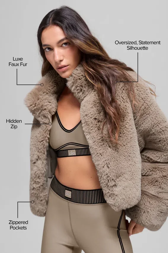 Faux Fur Allure Jacke – Oat