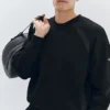 Field Sweatshirt mit Rundhalsausschnitt – Schwarz