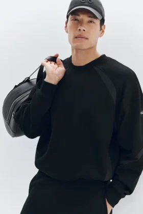 Field Sweatshirt mit Rundhalsausschnitt – Schwarz