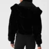 Foxy-Jacke aus Kunstfell – Schwarz