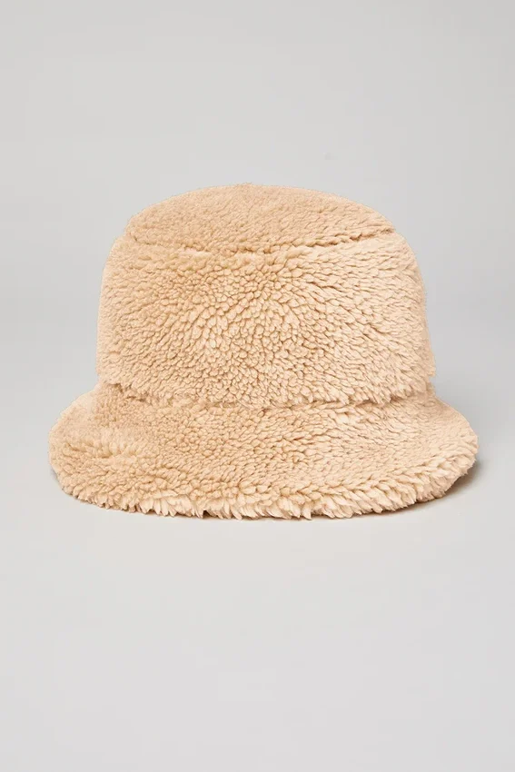 Foxy Sherpa-Bucket-Hat – Camel