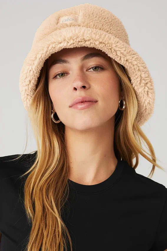 Foxy Sherpa-Bucket-Hat – Camel
