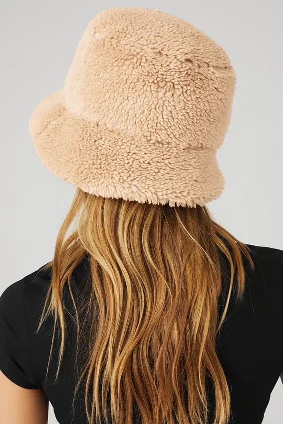 Foxy Sherpa-Bucket-Hat – Camel