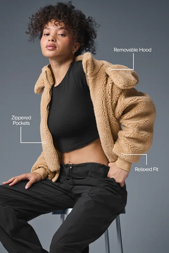 Foxy Sherpa-Jacke – Camel