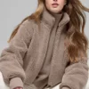 Foxy Sherpa-Jacke – Chai Latte