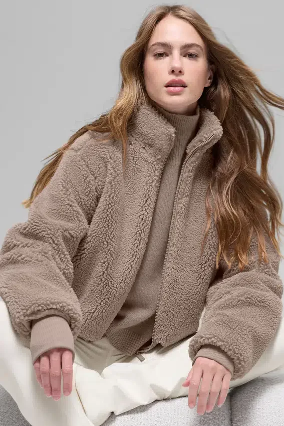 Foxy Sherpa-Jacke – Chai Latte