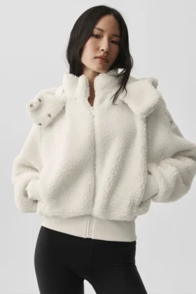 Foxy Sherpa-Jacke – Elfenbein