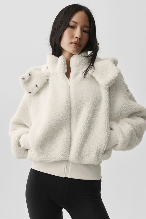 Foxy Sherpa-Jacke – Elfenbein