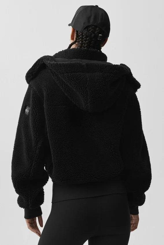 Foxy Sherpa-Jacke – Schwarz