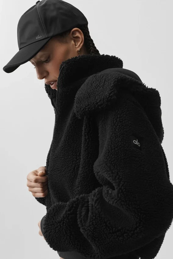 Foxy Sherpa-Jacke – Schwarz