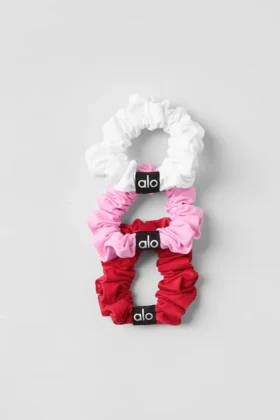 Fresh Mini-Haargummi 3er-Pack – Kräftiges Rot/Zartes Rosa/Weiß