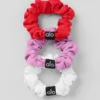 Fresh Mini-Haargummi 3er-Pack – Leuchtendes Rot/Bonbon-Herz-Rosa/Weiß