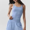 Geripptes Adore-Top – Helles Provence-Blau