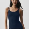 Geripptes Adore-Top – Marineblau