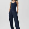 Geripptes Adore-Top – Marineblau