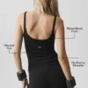 Geripptes „Adore“-Top – Schwarz