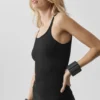 Geripptes „Adore“-Top – Schwarz