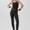 Geripptes „Adore“-Top – Schwarz