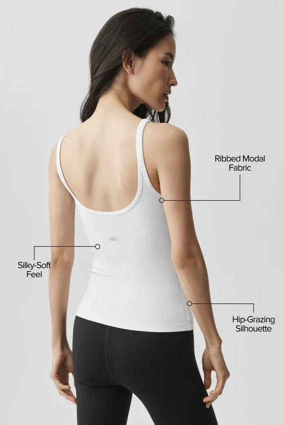 Geripptes Adore-Top – Weiß