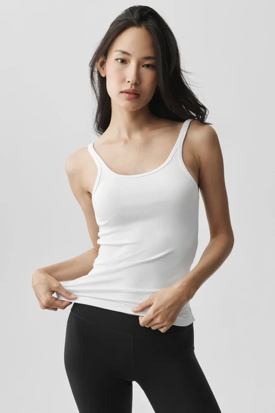 Geripptes Adore-Top – Weiß