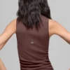 Geripptes „En Pointe“-Top – Brownstone