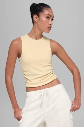 Geripptes „En Pointe“-Top – Candlelight Yellow
