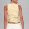 Geripptes „En Pointe“-Top – Candlelight Yellow