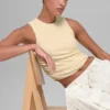 Geripptes „En Pointe“-Top – Candlelight Yellow