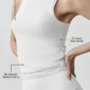 Geripptes „En Pointe“-Top – Weiß