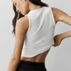 Geripptes Modal-Henley-Top – Weiß