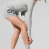 Geripptes Modal-Langarmshirt – Athletic Heather Grey