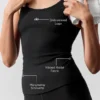 Geripptes Prosper-Top – Schwarz