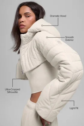 Gesteppte „Starlight“-Puffer-Weste – Bone