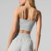 Gestreiftes, zartes Lounge-Top – Athletic Heather Grey