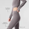Gewaschene High-Waist Alosoft-Caprihose im ikonischen 90er-Jahre-Stil – Cool Grey Wash