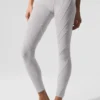 Gewaschene High-Waist Alosoft Sunray Leggings – Grey Sky Wash