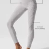 Gewaschene High-Waist Alosoft Sunray Leggings – Grey Sky Wash