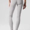 Gewaschene High-Waist Alosoft Sunray Leggings – Grey Sky Wash