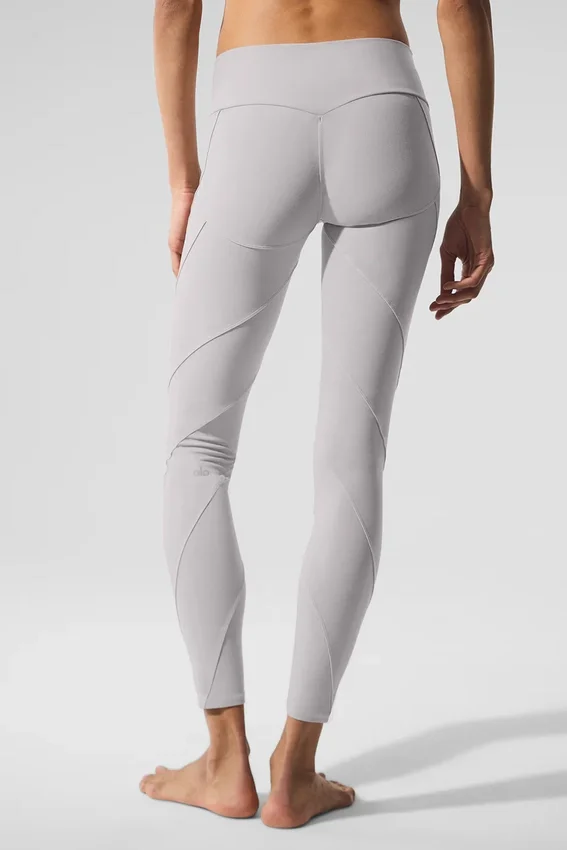 Gewaschene High-Waist Alosoft Sunray Leggings – Grey Sky Wash