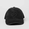 Gewaschene Off-Duty-Kappe – Vintage Black