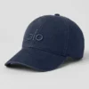 Gewaschene Off-Duty-Kappe – Vintage Navy