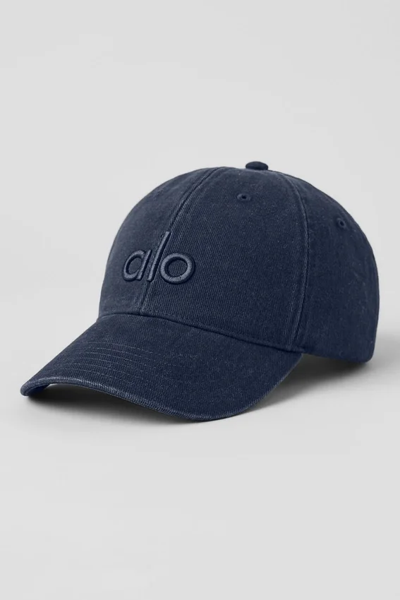 Gewaschene Off-Duty-Kappe – Vintage Navy