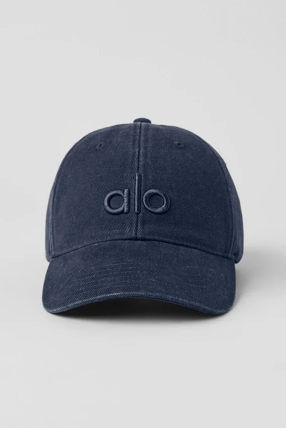 Gewaschene Off-Duty-Kappe – Vintage Navy